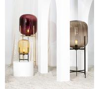 pulpo table lamp Oda Small, amber/black, height 45 cm