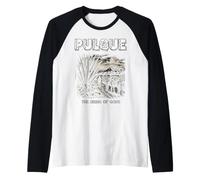 Pulque THE Drink of Gods Ancient Azteca Beverage Mexico Holy Raglan Baseball Tee