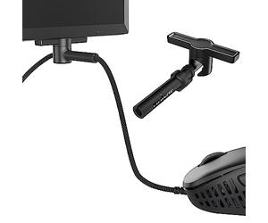Pulsar Gaming Gears Micro Bungee ES : Drag-Free Wired Mouse Support - Free Motion on Your Desk - Super compact size - Attach it to your monitor - Get more space (Single Pack)