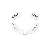 Superglide Glass Mouse Skates - Consistent Controllable Glide, Polished Round Edge, Super Balanced Gaming Mouse Feet with Durable Sole for Razer DeathAdder v3 Pro (Type-C, White)