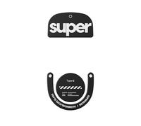Superglide Glass Mouse Skates for Logitech G Pro X Superlight 2 (Type-C, Black) - Polished Smooth Glide, Durable Gaming Mouse Feet