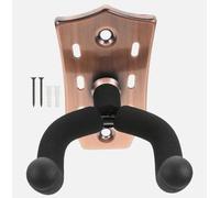 Pulsar Guitar Wall Mount Hanger, 360° Rotating Hook, Metal with Foam Padding, Suitable for Bass, Guitar, Banjo and Ukulele, Brushed Copper Finish