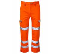 Pulsar High Visibility Rail Spec Ladies Combat Trousers - Orange - Reg Leg Size 8