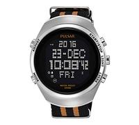 Pulsar Men's Digital Quartz Watch with Fabric Strap PQ2061X1, Multi-Coloured - Multi-Coloured, One Size, Strap