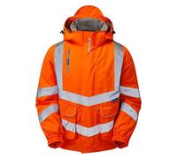 Pulsarail Padded Bomber Jacket, 3X-Large, Hi-Viz Orange