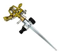 Pulsating Garden Sprinkler 360 Degree Metal Impact Head Adjustable Arc Hozelock
