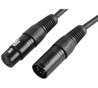 PULSE PLS00277 DMX Lead, 5 Pin XLR Male to Female (1 Pair+Screen), 10m Black