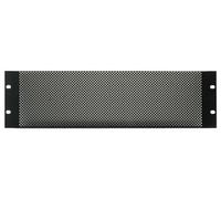 PULSE 19" Rack Mesh Vented Panel - 3U, Steel, Black Powder Coating - Rack Ventilation Panel for 19" Cabinets
