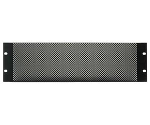 PULSE 19" Rack Mesh Vented Panel - 3U, Steel, Black Powder Coating - Rack Ventilation Panel for 19" Cabinets