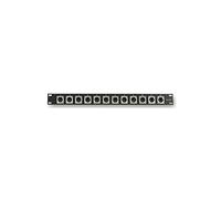 Pulse PLS00022 1U Rack Panel with 12x XLR Panel Plugs