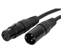 Pulse - 3 Pin Xlr Male To Xlr Female Microphone Lead, 0.5M Black