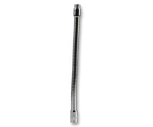 PULSE 300mm Flexible Gooseneck Microphone Arm - Chrome | Heavy Duty 12" Mic Mount with 5/8" Thread