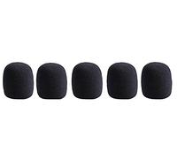 PULSE 40mm Black Foam Microphone Windshield, Pack of 5 - Reduces Pop & Wind Noise, Fits Standard Handheld Vocal Mics