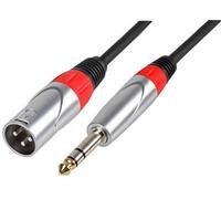 Pulse - 6.35mm (1/4") 3-Pole Jack Plug to 3-Pin XLR Plug Lead, 1m