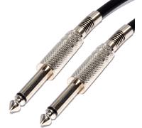 Pulse 6.35mm Low Noise Guitar Cable Nickel Connectors BLACK Lead 5m