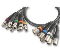 Pulse - 8 Way Xlr Male To Female Loom, 6M Black