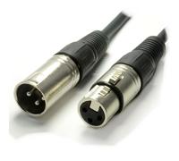 PULSE Balanced XLR Male Plug To XLR Female Socket Black Lead 10m