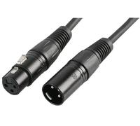 Pulse PLS00266 DMX Lead, 3 Pin XLR Male to Female, 2m, Black