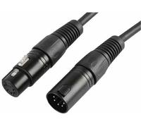 Pulse - Dmx Lead, 5 Pin Xlr Male To Female (1 Pair+Screen), 1.5M Black