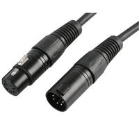 Pulse PLS00412 DMX Lead, 5 Pin XLR Male to Female, 2 Pair+Screen, 3m, Black