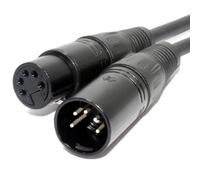 PULSE DMX Spiral Shielded Insulated 5 Pin Male to Female Cable 2m [2 metres]