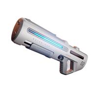 Pulse Electric Water Gun with Automatic Suction, Rapid Fire up to 10M Range, Rechargeable Battery, Large Water Tank for Outdoor Summer Fun(White up 700ML)