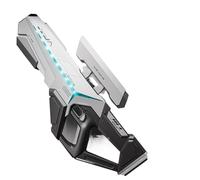 Pulse Electric Water Gun with Automatic Suction, Rapid Fire up to 10M Range, Rechargeable Battery, Large Water Tank for Outdoor Summer Fun(837White750ML)