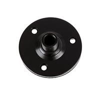 PULSE Gooseneck Microphone Flange Mount - ⅝" Thread, 60mm Base, Countersunk Fixing Holes, Rubber Dampening Pad, Black - PLS00425