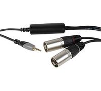 Pulse PLS00550 Ground Loop Isolator, 3.5 mm Stereo Jack Plug to 2x XLR Plugs