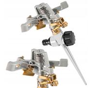 Pulse Metal Sprinkler Circle 22m/24m Range Lawn Ground Pin Spike 550sqm Cellfast