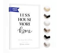 PULSE of HOME Wooden Picture Frame 50 x 70 cm in White - Thin Frame Ideal for Photos, Posters, Children's Drawings & Art - Decoration for Children's Room & Living Area - Aesthetic Eye-Catcher for Your