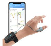 Pulse Oximeter Approved UK, 72 hr Battery Life Sleep Monitor with Bluetooth, Wrist Oxygen Monitor Finger Adults,Portable Blood Oxygen Monitor with Free APP&PC Report
