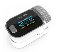 Pulse Oximeter Fingertip, 4-in-1 Oximeter with Perfusion Index, Respiratory Rate, Heart Rate Monitor, Blood Oxygen Saturation Monitor, OLED Screen and Alarm Function