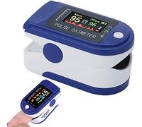 Pulse Oximeter Fingertip, Blood Oxygen Saturation Monitor for Pulse Rate and SpO2 Levels, Portable LED Display Oximeter for Adult and Children, with Lanyard and Fully Rotating Screen.