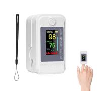 Pulse Oximeter,Oxygen Monitor Finger Adults,Finger Heart Rate Monitor,Blood Oxygen Monitor Finger Saturation with LED Display and Lanyard - Oxygen Saturation Monitors