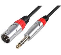 Pulse PLS000468 6.35 mm (1/4 Inches) 3-Pole Jack Plug to 3-Pin XLR Plug Lead, 1m