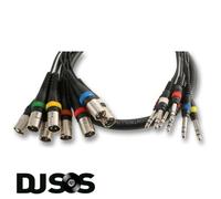 Pulse 8-Way Stereo TRS Jack to Male XLR Loom - 2.5m - Fully Balanced Multicore