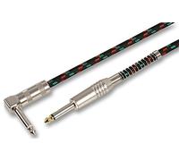 Pulse PLS00152 Straight to Right Angled 6.35 mm (1/4 Inches) Mono Jack Guitar Lead, 5m, Black