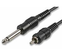 Pulse PLS00175 6.35 mm (1/4 Inches) Mono Jack to Phono (RCA) Plug to Plug Lead, 0.3m, Black