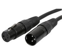 PULSE PLS00238 3 Pin XLR Male to XLR Female Microphone Lead, 20m Black