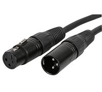 PULSE PLS00241 3 Pin XLR Male to XLR Female Microphone Lead, 50m Black
