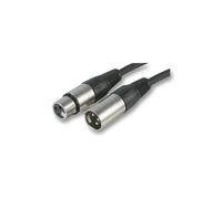 Pulse PLS00242 3 Pin XLR Male to XLR Female Microphone Lead, 1.5m, Nickel