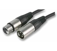 PULSE PLS00247 3 Pin XLR Male to XLR Female Microphone Lead, 20m Nickel