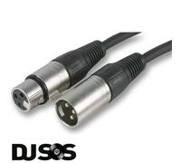 Pulse PLS00293 - 0.3m 3-Pin XLR Male to Female Balanced Microphone Lead PA Cable