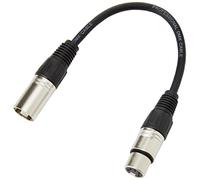 PULSE PLS00347 3 Pin XLR Male to 5 Pin XLR Female DMX Adaptor Lead, 0.22m,black