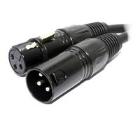 Pulse PLS00409 DMX Lead, 5 Pin XLR Male to Female, 2 Pair+Screen, 1.5m, Black