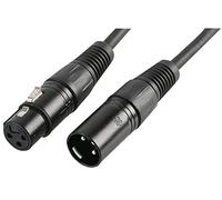 Pulse PLS00418 DMX Lead, 3 Pin XLR Male to Female, 1.5m, Black