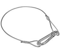 PULSE Safety Bond 25kg - 2mm x 350mm Galvanised Steel Cable with Carabiner Hook - TUV Certified - PLS00422