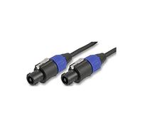 Pulse PLS00507 2 Pole 2x 1.5 mm Circular Locking Male to Male Speaker Lead, 10m, Black