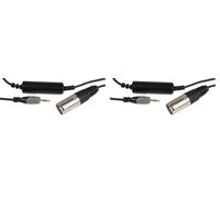 PULSE PLS00549 Ground Loop Isolator, 3.5 mm Jack and Plug to Single XLR Plug (Pack of 2)
